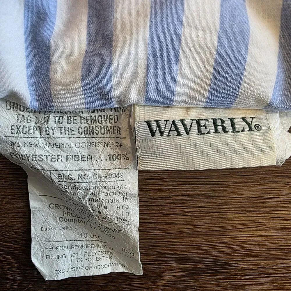 Waverly Baby Crib Comforter Blue Yellow Plaid 36